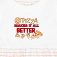 thumbnail image 4 of Inktastic Pizza Makes It All Better Girls Baby Dress, 4 of 5