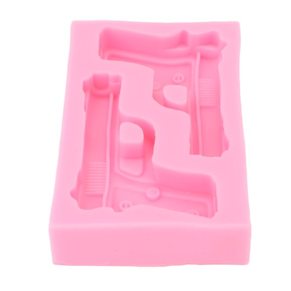Molde de Silicona ANGGREK Forma de arma Uso seguro Regalos Divertidos lavables 3D Reutilizable