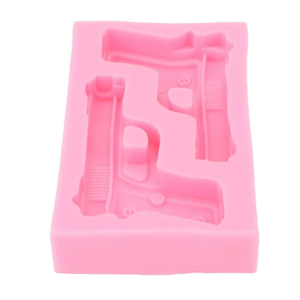 3D Weapon Shape Silicone Molds Pistol Shaped Baking Molds for Making Cake Chocolate Candy Crafting Pink Walmart