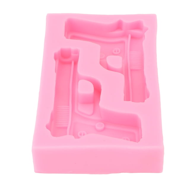 Molde de Silicona ANGGREK Forma de arma Uso seguro Regalos Divertidos lavables 3D Reutilizable
