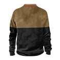 thumbnail image 3 of Wutalume Men's Spring Casual Standing Collar Sweatshirt, Outdoor Wear Loose Fit Long Sleeve Top, Comfortable Fabric for Everyday Use and Adventure Trips,Brown 3XL, 3 of 5