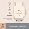 thumbnail image 6 of LOFREE Touch PBT Wireless Mouse with USB Receiver, Bluetooth, Wired Connection, Rechargeable, 4000 DPI with OLED Screen Compatible with Glass Surface for Mac Windows PC Notebook/Block Retro Grey, 6 of 8