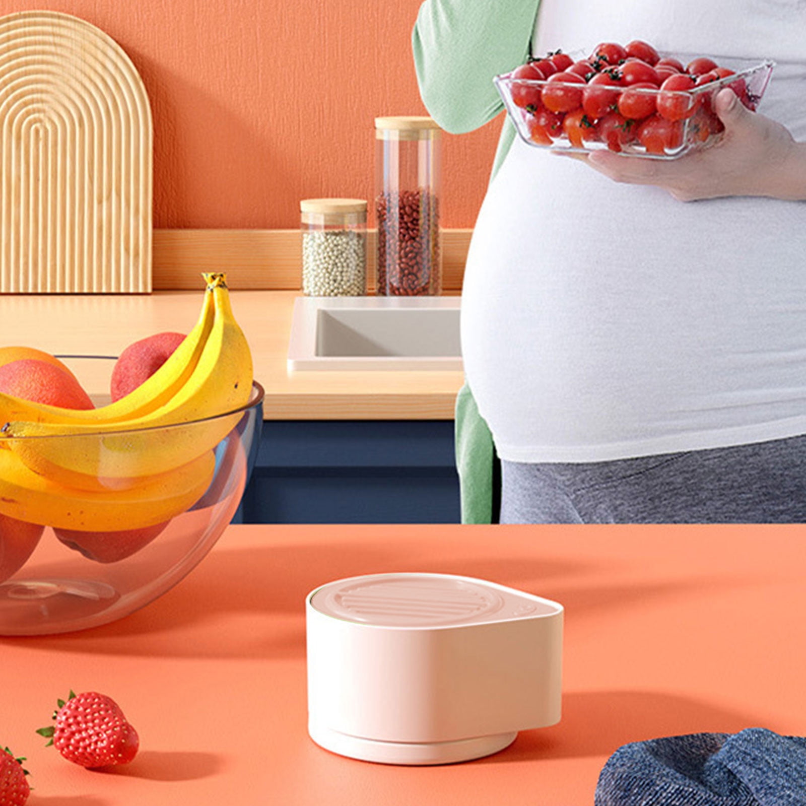 Dengmore Fruit Vegetable Wash Machine Smart Home Gadgets That Deeply Clean Fresh Produce and Easy to Clean Fruit and Veggies Washer USB Rechargeable Home Gad