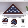thumbnail image 6 of Emma + Oliver Rustic Brown Wood Military Flag Shadow Box for 9.5' x 5' American Veteran Burial Flag - Wall Mount or Freestanding, 6 of 12