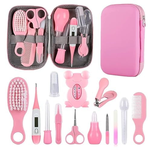Kit de aseo para bebés WXA 14 en 1 con cepillo de pelo y peine y cortaúñas