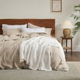 thumbnail image 6 of Cozy Comfort 100% Cotton Blankets King- 405GSM Waffle Weave Blankets for All Seasons, White, 104x90 inches, 6 of 7