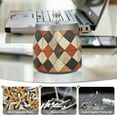 thumbnail image 6 of Yayeee Ashtray with Lid for Cigarette Smokeless Stainless Steel Home Ash Holder, Checkered Pattern, 6 of 7