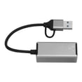 thumbnail image 3 of USB Computer  Adapter, Portable Half Full Duplex Type C To Ethernet Adapter Automatic Adjustment  for Laptops Smartphones, 3 of 7