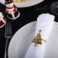 thumbnail image 3 of Servette Home Gold Christmas Tree Napkin Rings Set of 4 Metal, 3 of 6