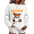 thumbnail image 3 of Womens Halloween Sweatshirt Crew Neck Spooky Season Novelty Ghost Pumpkin Long Sleeve Pullover Sweatshirts Fall Fashion Outfits for Women, 3 of 5