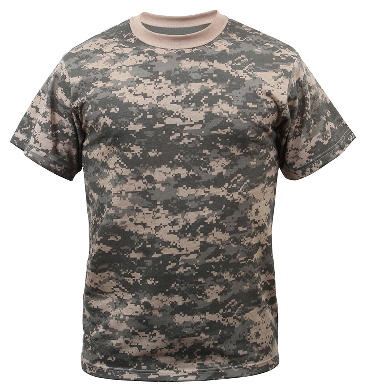 US Military Style Top Army Hunting Woodland Camo Tee Mens Combat T-Shirt S-3XL 