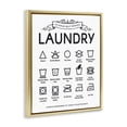 thumbnail image 3 of Stupell Industries Laundry Care Symbols with Banner Gold Framed Floater Canvas Wall Art design by Lettered and Lined, 21 x 17, 3 of 9