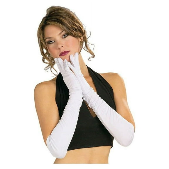 Long White Gloves