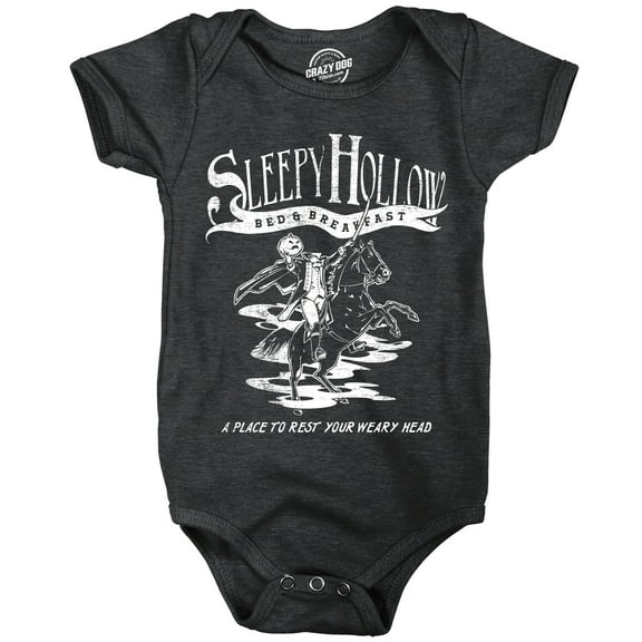 Sleepy Hollow Bed and Breakfast Baby Bodysuit Funny Sarcastic Halloween Graphic Novelty Jumper For Infants