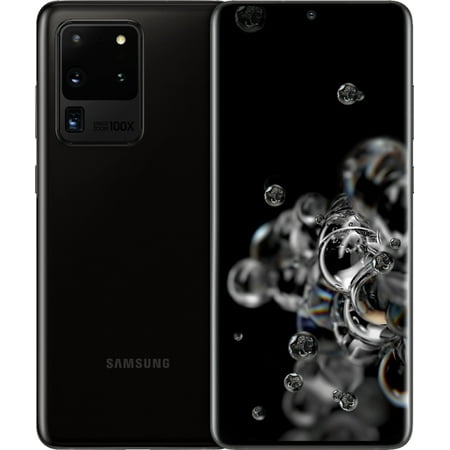 In-Box Samsung Galaxy S20 Ultra 5G 128GB GSM+CDMA Unlocked T-Mobile, Verizon, AT&T Excellent- Cosmic Black