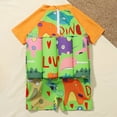 thumbnail image 4 of ZCFZJW Toddler Floatation Swimsuit with Adjustable Buoyancy Float Suit Rashguard Cute Cartoon Pattern One-Piece Training Aid Swimwear for Baby Kids Girls Boys Orange#01 2-3 Years, 4 of 6