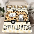 thumbnail image 2 of Castle Fairy Boys Girls RV Car Twin Sheet Sets 3pcs,Leopard Print Twin Fitted Sheet Microfiber,Happy Camping Adventure Breathable Flat Sheet,Lightweight Room Decor, 2 of 7