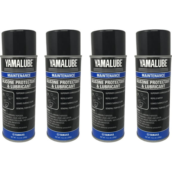 Yamaha Genuine Yamalube Silicone Protectant & Lubricant ACC-SLCNS-PR-AY - 4 Pack