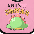 thumbnail image 4 of Inktastic Auntie's Lil' Dinosaur with Cute Stegosaurus Boys or Girls Baby Bib, 4 of 4