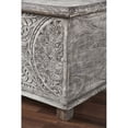thumbnail image 3 of Mod-Arte Anglo Modern Solid Hard Wood Hand Carved Trunk in Gray, 3 of 21