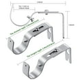 thumbnail image 3 of 4 Pieces Adjustable Curtain Rod Brackets Support Holders Universal Wall Bracket Hooks with Screws for 1 Inch Diameter Curtain Rod, Silver, 3 of 9