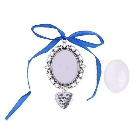 Lacy Oval Bridal Brooch Memorial Angel Photo Charm Party Decor Pendant Pin
