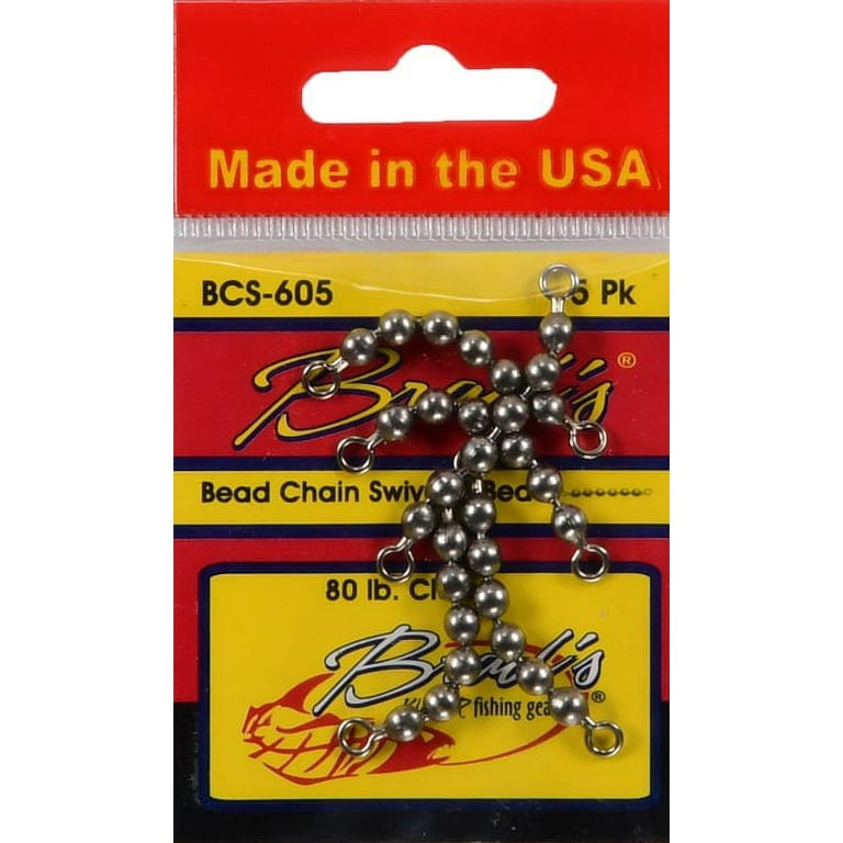 20/50pcs Bead Chain Swivels Stainless Steel Catfish Fsihing Gear 4 Ball 6  Ball