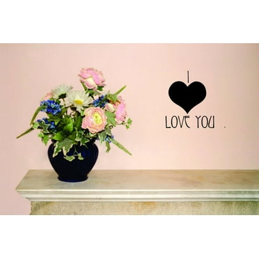 Decal Wall Sticker - I Heart Love YouHome Decor Picture Art 16x16 Inches