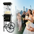 thumbnail image 3 of Ganeed Popcorn Maker Machine - Professional Cart With 6Oz 8 Oz Kettle Makes Up to 32 Cups - Vintage Popcorn Machine Movie Theater Style - Black, 3 of 10
