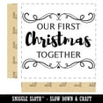 thumbnail image 2 of Our First Christmas Together Filigree Square Rubber Stamp Stamping Scrapbooking Crafting - Small 1.25in, 2 of 7