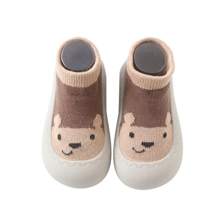 

Harsuny Infant Floor Slippers Non-Slip Socks Soft Sole Sock Shoes Indoor Lightweight Breathable Slipper First Walker Home Shoe Brown 4.5C