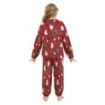 thumbnail image 3 of Fluffy Pajamas Set Fuzzy Winter Warm Pj Sets Pullover Tops and Long Pants Cute Pink Strawberry Pattern X-Small, 3 of 8
