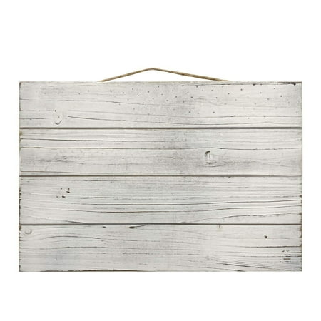 UPC: 0191518195149 | 17  Whitewashed Wooden Rectangle Plaque by Make Market®