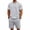 Gray, variant on Uwinwear Men's Casual Athletic Tracksuits Sets Solid Color Crew Neck Short Sleeve T-Shirt and Drawstring Shorts Set Casual 2 Piece Outfit,Army Green,XXXL