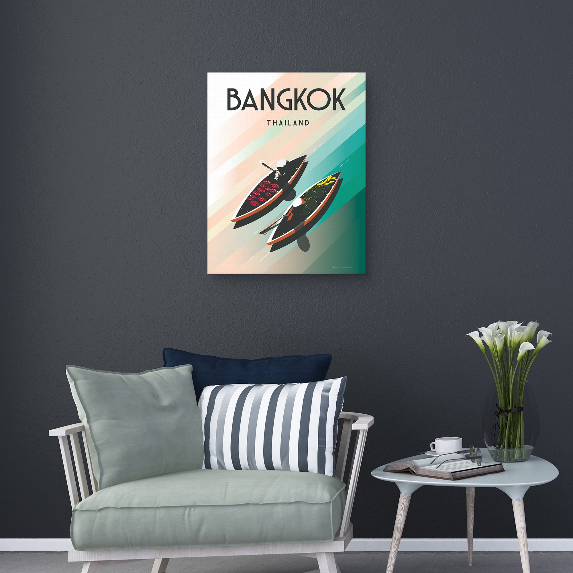 Masterpiece Art Gallery Bangkok Thailand Cities Canvas Art Print, 22" x 28", by Omar Escalante