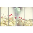 thumbnail image 2 of Champ de Fleurs de Pavot Rouge et Blanc - Grande Impression sur Toile, 2 of 3
