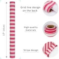 thumbnail image 7 of Christmas Wrapping Paper Roll, Classic Red & White Striped Gift Wrap for Christmas, Holiday, Winter Party, 17 Inch x 33 Feet, 7 of 7