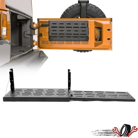 75LBS Foldable Tailgate Table Camping Cargo Shelf Fit For Jeep Wrangler JK 07-18