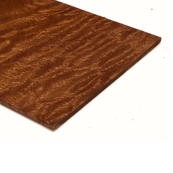 Quilted Curly Sapele Headplates 220x100x4mm - Quality Wood Headplate for Enhanced Sound and Aesthetics