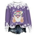 thumbnail image 6 of Towmus Christmas Sweatshirts for Women Plus Size Christmas Graphic Crewneck Sweatshirt Casual Snowflake Pullover Tops, 6 of 7