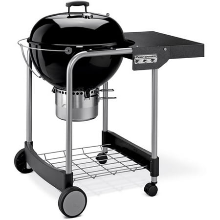 Weber 22.5" Performer Silver Charcoal Grill, Black