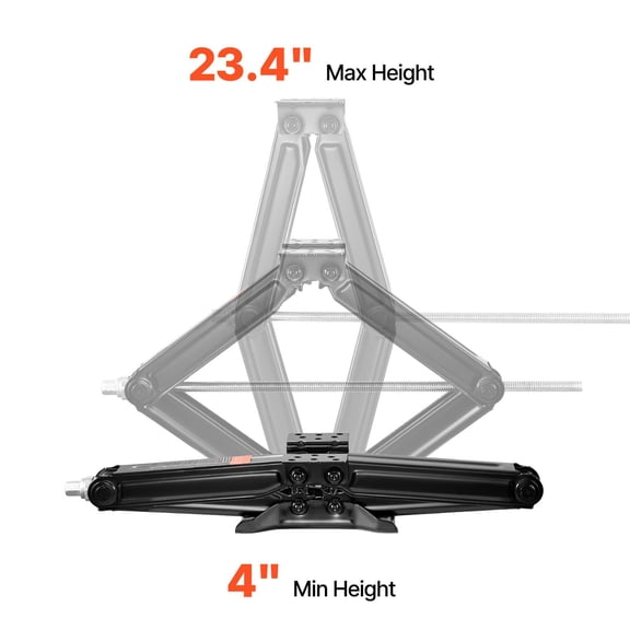 6500 lbs RV Scissor Jacks,4-23.4 in RV Stabilizer Leveling Scissor Jacks,Set of 2,Heavy Duty Stabilizer Jack with Crank Handle,Socket&Bubble Levels,Not Easily Bent or Deformed
