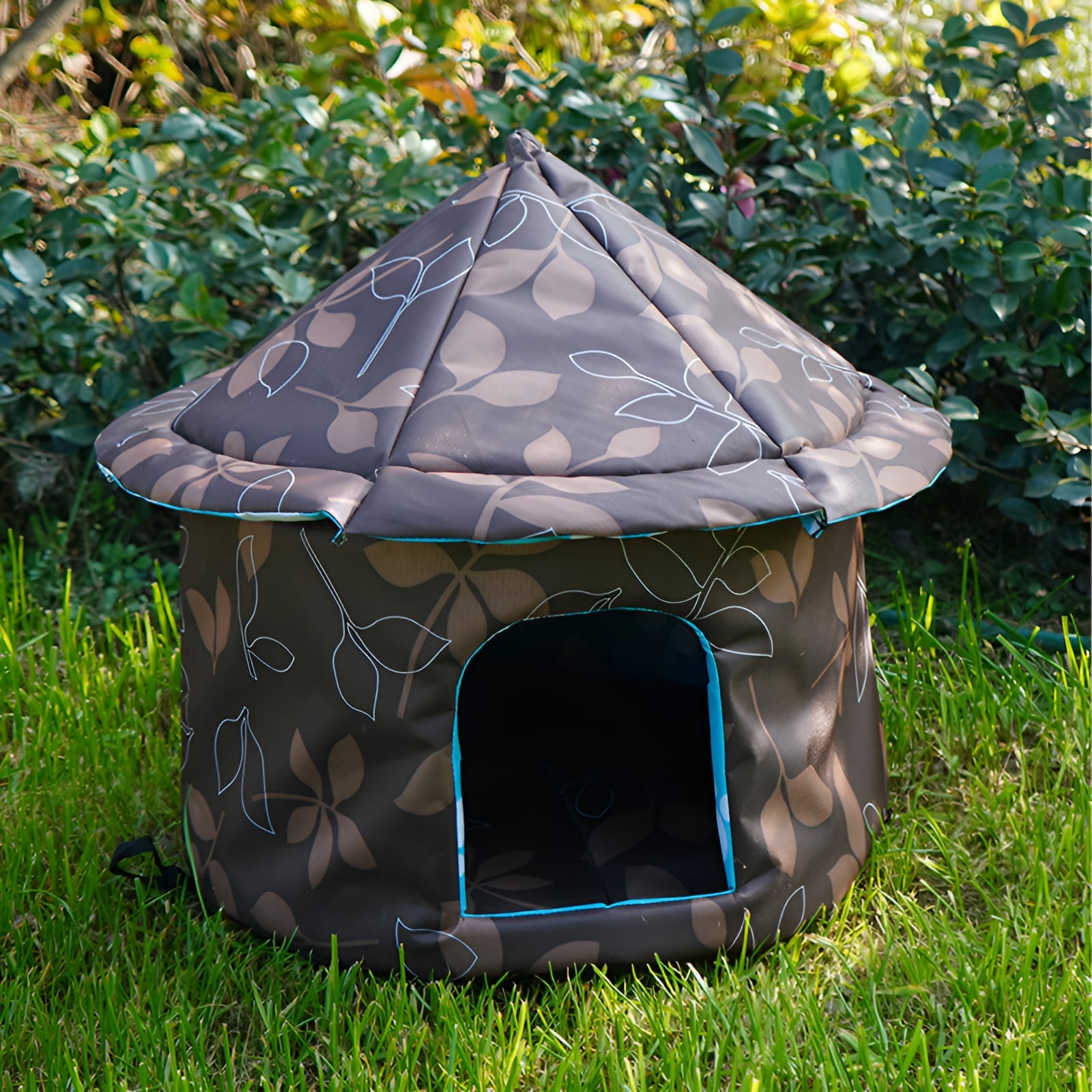 XIBUFE 2026 New Cat House,Secure and Comfortable Outdoor Cat House Weatherproof,Stable Shelter Pets Heated Cat House,Style2,35*33*30Cm