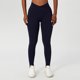 thumbnail image 2 of Leggings de entrenamiento para mujer, levantamiento de glúteos, control de barriga, cintura alta, ajuste delgado, pantalones de yoga elásticos de secado rápido, azul marino S, 2 of 6