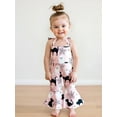 thumbnail image 6 of Miaouyo Toddler Girls Halloween Falre Pants Jumpsuit Pumpkin/Ghost Print Sleeveless Halter Neck Bell Bottom Romper, 6 of 6