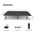 thumbnail image 4 of Giantex Base de Lit Réglable, Cadre de Lit Ergonomique Électrique avec Télécommande Sans Fil, Inclinaison Indépendante de la Tête et des Pieds, Ports USB, Gravité Zéro, Position Préréglée et Mémoire, 4 of 9