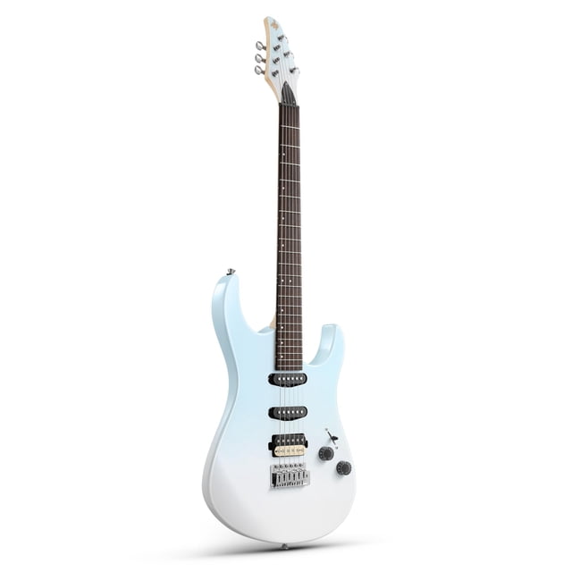 Guitarra eléctrica Donner DMT-66 99 cm con funda para principiantes, color azul