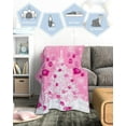 thumbnail image 5 of Pink Christmas Throw Blankets, White Xmas Tree Snowflakes Pink Balls Soft Fleece Blanket Decorative for Home Sofa Couch Chair Living Bedroom,60x80 Inches, Winter, 5 of 6