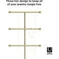 thumbnail image 4 of Gold Jewelry Tree Stand, Tiered Tabletop Display for Bracelets Necklaces, Large Capacity Storage with Scratch-Free Padded Base, Perfect Gift for Jewelry Lovers (Vintage Look), 4 of 6