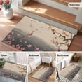 thumbnail image 5 of Entryway Rug 2'x3', Chinese Ink Painting Small Rug for Kitchen Bathroom Door Mat Indoor Entrance, Pink Peach Blossom Branches Non-Slip Area Rugs Floor Mats Carpet Front Door Rugs, 5 of 8